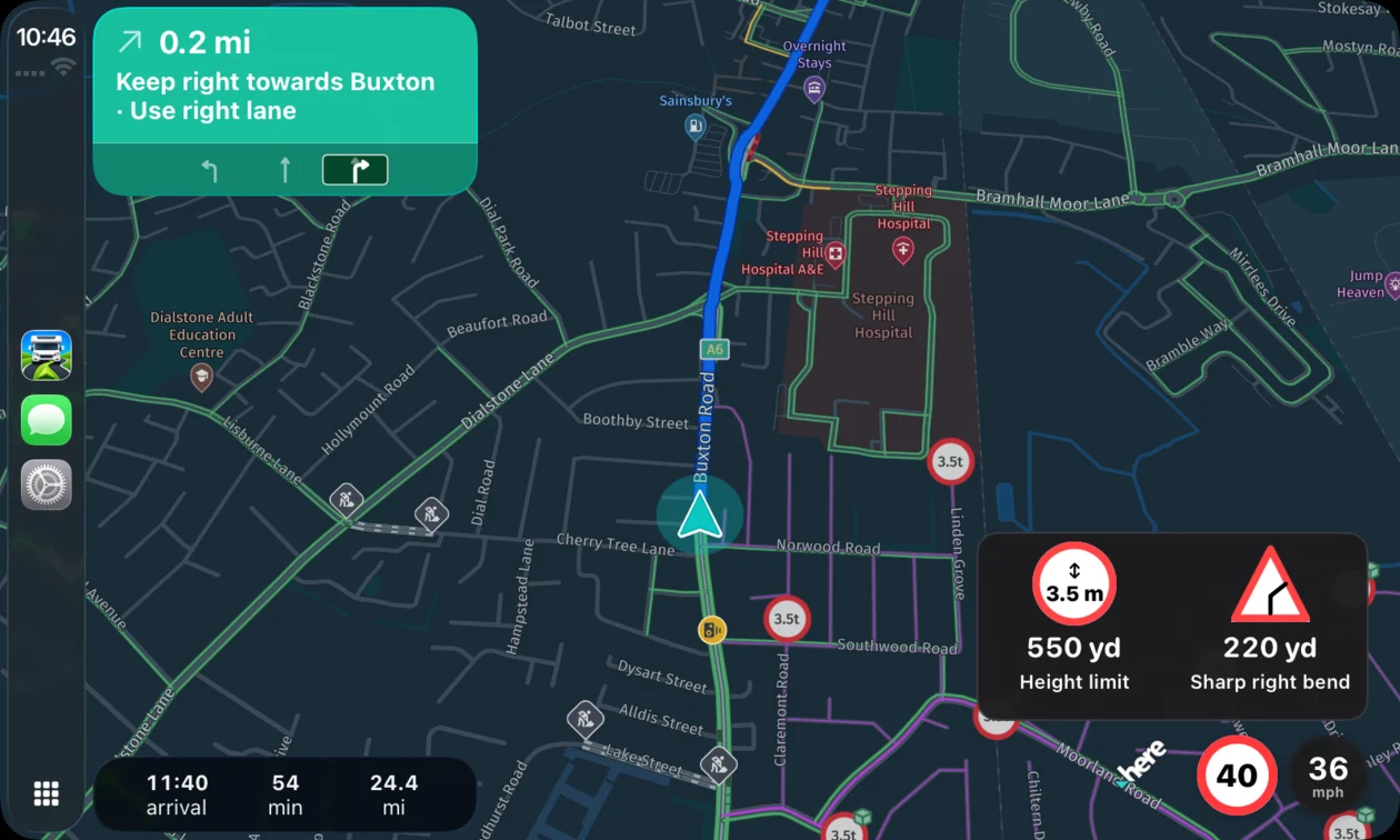 Landscape navigation display